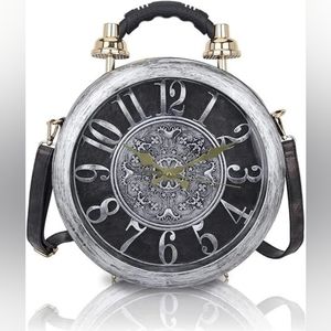 Angelo Barcelo Clock Purse, fully functional, brand new, with tags